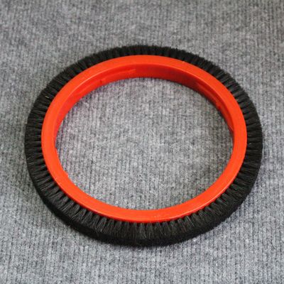 acheter Pièces de la machine à stenter Monforts Rouge Corps en plastique Brosse roue Noire Poil de porc à brosses 220mm Dia externe online manufacture