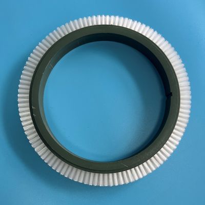 Qualité Dia Stenter Machine Parts Brush de roue de 122 bonne de vert de cheveux en nylon blancs en plastique intérieurs de corps
