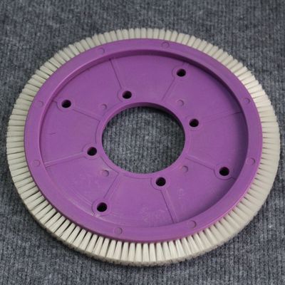 Pièces de la machine à stenter Tuyang Finition machine pièces de rechange brosse roue pourpre corps en plastique blanc poil de nylon